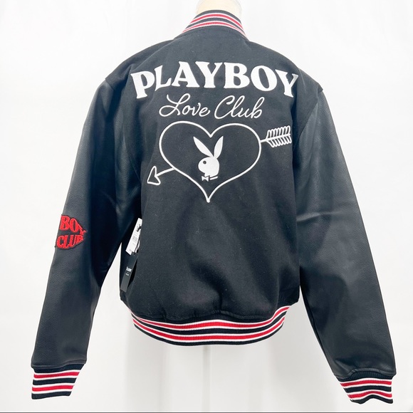 PLAYBOY Jackets & Coats Playboy Love Club Letterman Bomber Jacket